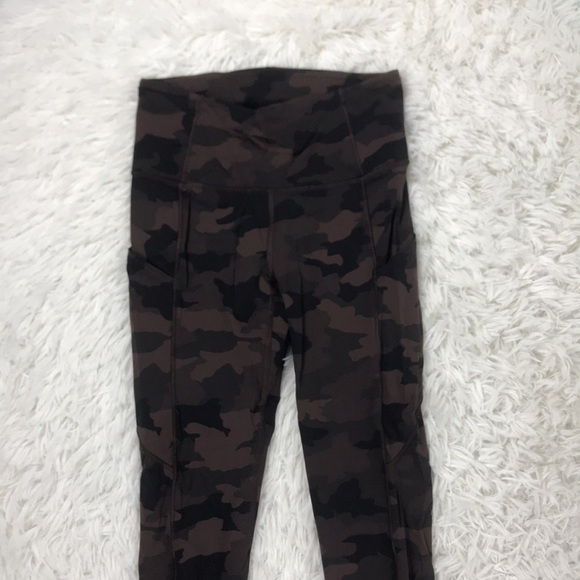 Lululemon Fast and Free HR Tight 28" Brushed Heritage 365 Camo Brown Earth - Picture 2 of 6